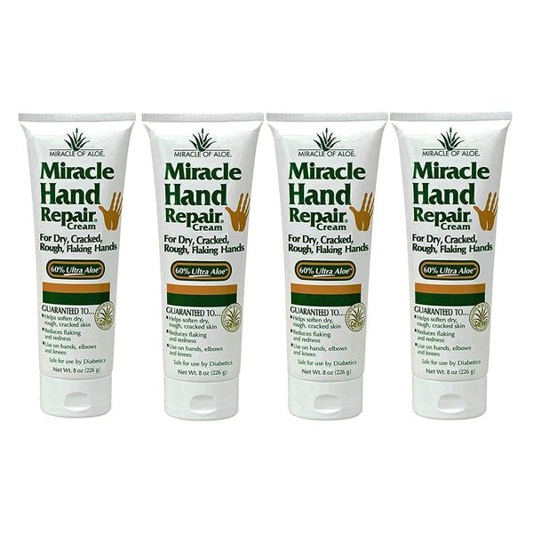 Miracle of Aloe's Miracle Hand Repair Cream (8 OZ Pack of 4)