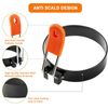 Generic Stainless Steel Egg Ring, 2 Pack, Non-Stick, Anti-Scald Handle, Foldable, Round, Black