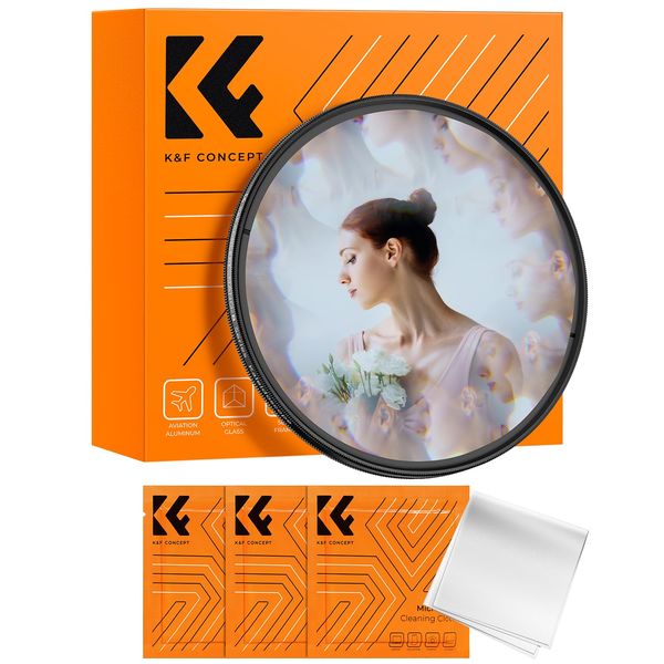 K&F Concept 72mm Kaleidoscope Prism Lens Filter Optical Glass Prism Special Effect Camera Lens Filter (Nano-B Series)