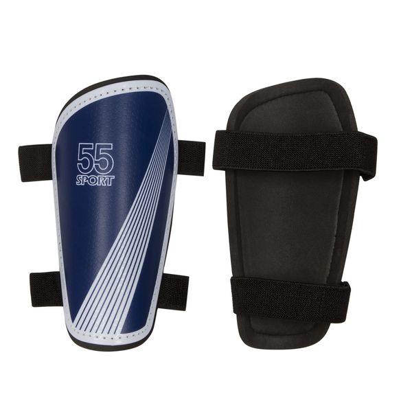 55 Sport Vortex Lite Adult & Junior Protective Football Shin Guards - Blue - M