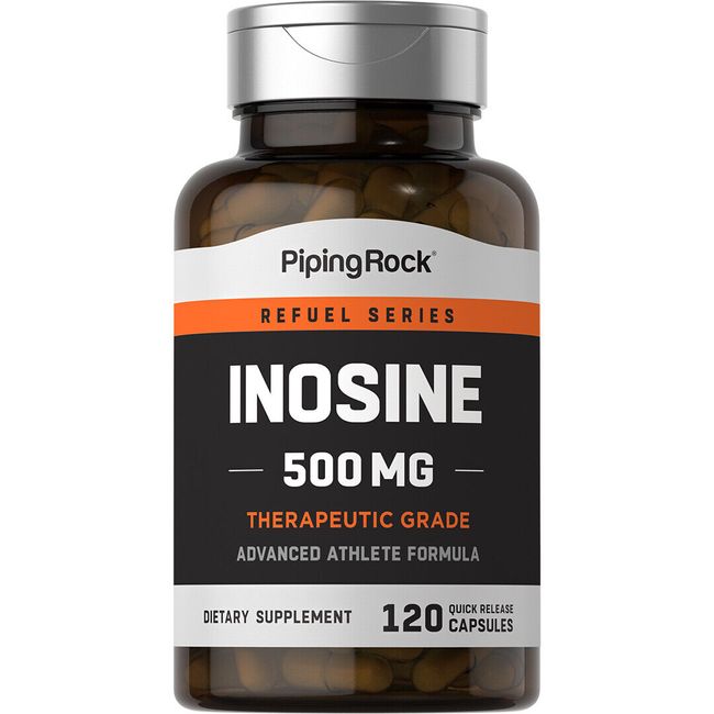 Inosine | 500mg | 120 Capsules | Therapeutic Grade | Non-GMO | by Piping Rock