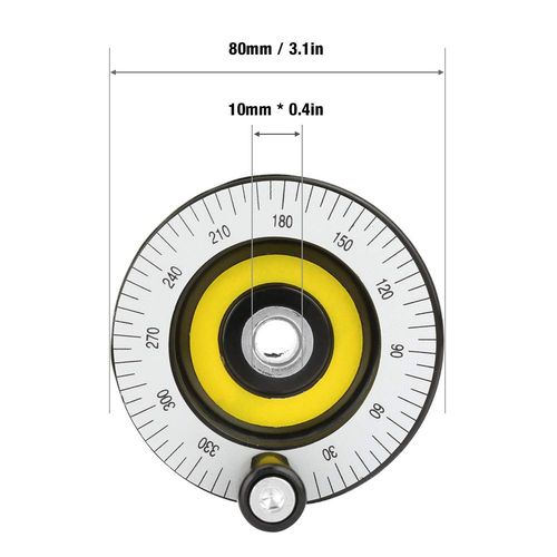 Garosa Precision Milling Hand Wheel 10x80mm Durable Round Handwheel with Scale - Adjustable Hand Crank for Lathe Milling Machine Grinders - Heavy Duty Machinery Accessory