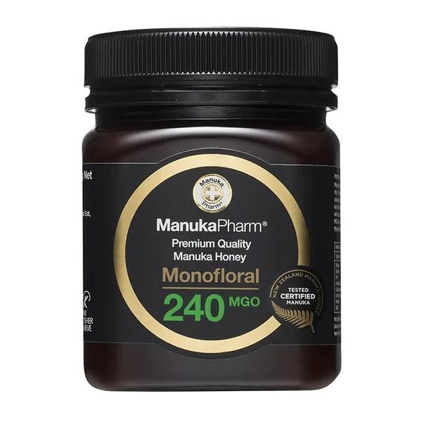 Manuka Pharm Premium Monofloral New Zealand Manuka Honey MGO 240 250g 250g 1 Pack