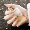 24 Pcs Nails Medium Long Fake Nails Cute Elegant Nails Pearl Decoration Wedding Coming-of-Age Ceremony Party After-party False Nails