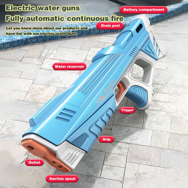 Water Gun Automatic Induction Water Absorbing Summer Electric Toy High-Tech  Burst Water Gun Beach Outdoor Water Fight Toys Gift - AliExpress