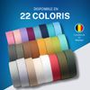 LEDUC 5 m Webbing Tape Cotton Heavy, Aqua (62) 3 cm