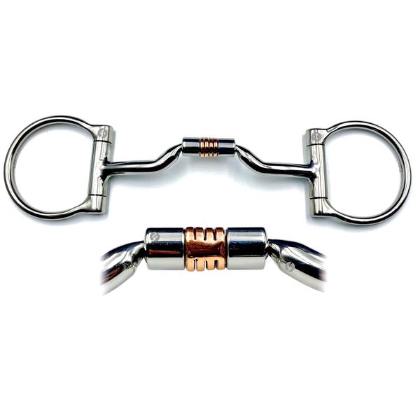Western Dee Ring Horse Bit with Copper Roller Snaffle (5")