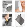 PHOGARY 10 Pack Microfiber Body Wash Mitts, Soft Face Mitten, Bath Spa Cloth, Reusable Makeup Remover Mitt Gloves, European Style Wash Cloth,6×8inch, White and Grey
