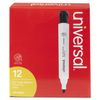 Universal 43651 Dry Erase Marker, Chisel Tip, Black, Dozen