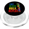 Block Builder Eat Sleep Repeat Toy Blocks Block Building PopSockets PopGrip for MagSafe