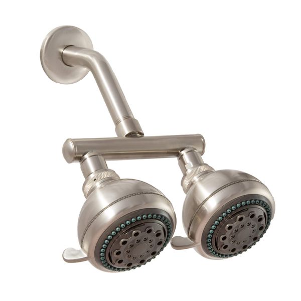 Neptune Dual Shower Heads - Brushed Nickel