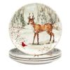 Certified International Winter's Walk 11.25" Dinner Plates Large Multicolor