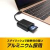SD Card Reader/Writer, USB3.2 Gen1 Compatible, USB-TYPE-C, Black, USR-CSD1/BK, SD Card and Micro SD Card Can be Used Simultaneously