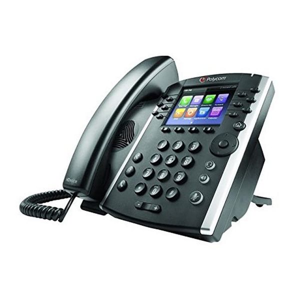 Plantronics Poly - VVX 411 12-Line VOIP Business Phone (Polycom) - Desk Phone with Handset - POE - Power Supply Not Included - 3.5' Color Display