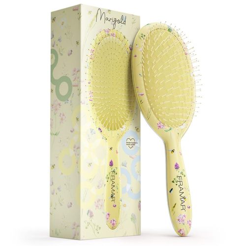 FRAMAR Yellow Hair Brush Without Pulling - Hair Brushes for Long Hair, Hair Brush Women, Wet Hair Brush, Detangler Brush, Curl Brush, Hair Brush, Anti Pull Brush Hair Brush