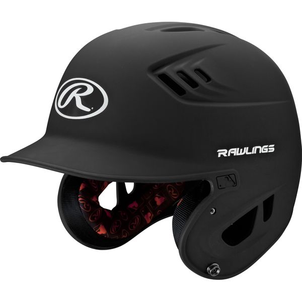 Rawlings | R16 VELO Baseball Batting Helmet | Junior (6 3/8" - 7 1/8") | Matte Black