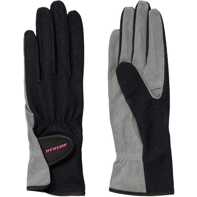 Dunlop TGG0115W Women's Gloves, Set of Both Hands, Black, L (8.7 - 9.1 inches (22 - 23 cm)