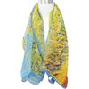 Wrapables 100% Mulberry Silk Square Scarf, Van Gogh's Peach Tree in Bloom