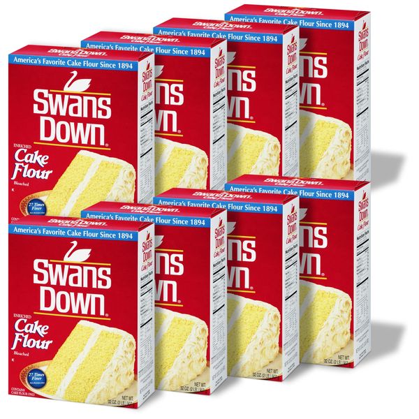 Swans Down Regular Cake Flour, 32 Ounce Boxes (Pack of 8)