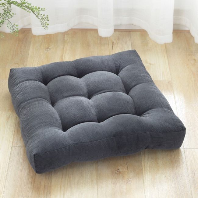 Floor Pillow, Square Tufted Seat Cushion Thicken Corduroy