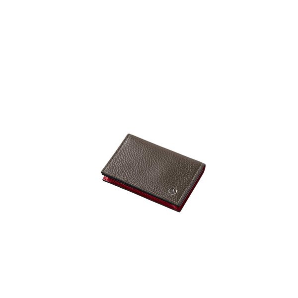 [Mercedes-Benz Collection] Genuine Business Card Holder, Taupe/Red