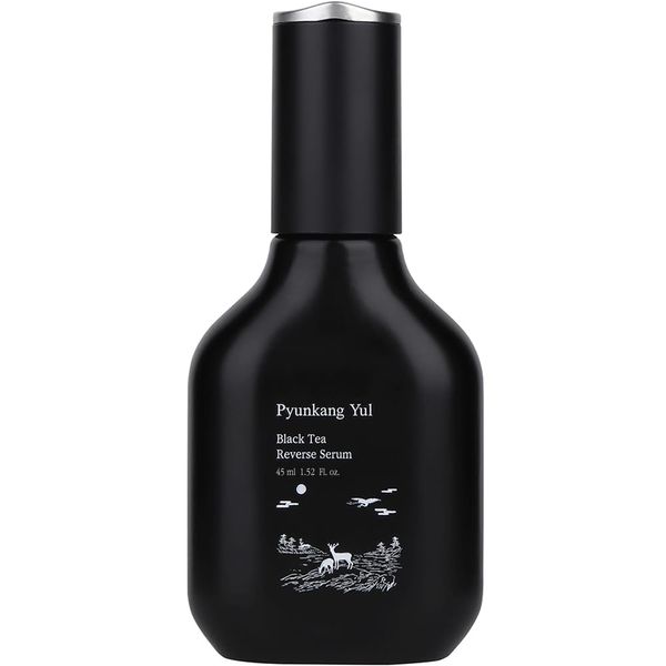 [PKY] Siero Black Tea Anti-Aging con Nutrizione Concentrata per Linee Sottili, Estratti di Kombucha e Bacca di Ginseng, Zero-Irritazione, Skincare Coreana (45 ml, 1.52 Fl. Oz)