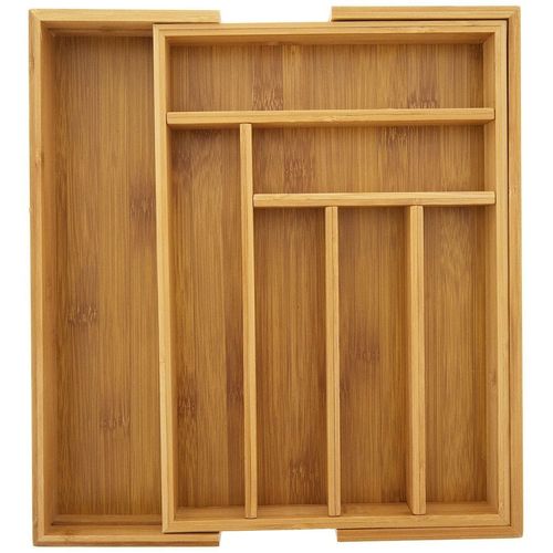 Heim Concept Drawer Organizer Bamboo Cutlery Tray Silverware Organizer/Utensil Holder, Drawer Dividers Organizer for Silverware, Flatware, Knives in Kitchen