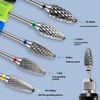 5pcs Tungweld Professional Nail Drill Bits Set 2.35mm Shank, Multiple Grinding Patterns Tungsten Steel Construction