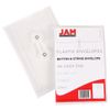 JAM PAPER Plastic Envelopes with Button & String Tie Closure - 4 1/4 x 6 1/4 - Assorted Colors - 6/Pack