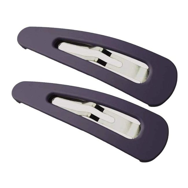 Set of 2 Colorful Mat 3-Pin 7.0 Hairpin, purple