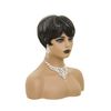 BOBCOO Pixie Wig for Women - Black Mixed with Grey - Synthetic - Straight - Pixie Cut - 22 inches