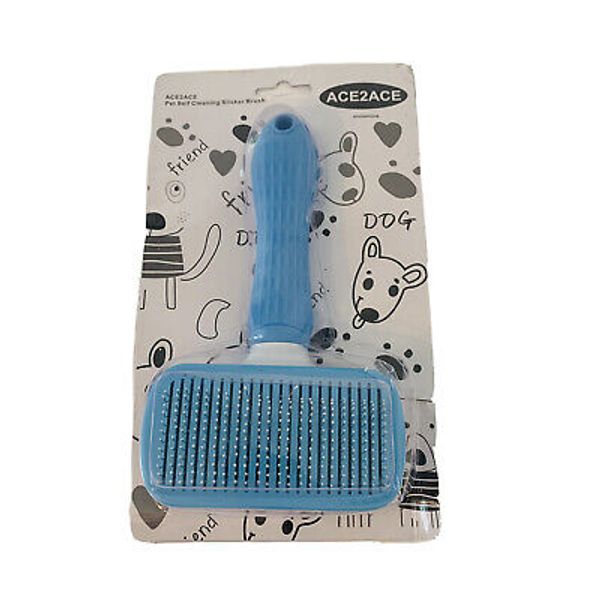 ACE2ACE Slicker Dog Comb Brush, Pet Grooming Brush, Daily Use to Clean Loose Fur