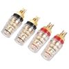 uxcell Terminal Binding Post Amplifier Banana Plug Jack Speaker Connector Black Red 2 Sets