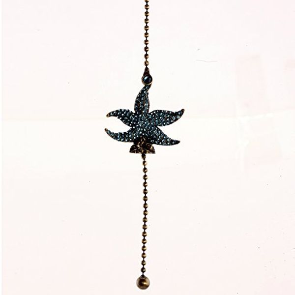 Finial Showcase Blue Glass Starfish Ceiling Fan Pull