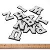 Letter P - 2-1/2" Chenille Stitch Varsity Iron-On Patch by pc, TR-12154 (White)