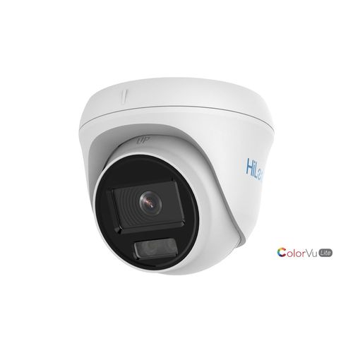 HiLook By Hikvision IPC-T259H(2.8mm) 5MP ColorVu Lite Fixed Turret Network POE IP Camera 24/7 Colour–White