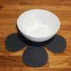Daisy Placemat Set - Matt Midnight Black 2 Placemats Large 38cm