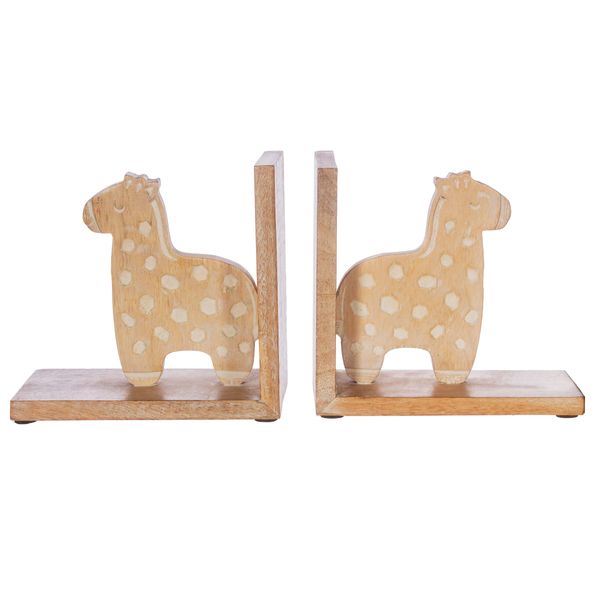 Sass & Belle Gigi Giraffe Wooden Bookends