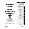 1962 Mercury Meteor Maintenance Manual