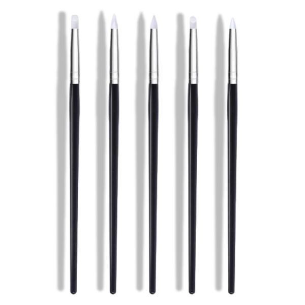 Gummipinsel 5 Stücke Silikonpinsel Modellierpinsel, Nägel Pinsel Malpinsel, Sculpting Tool Art Clay Shapersilikon Stift, Werkzeug Pinsel Silikon Pinsel für Modellierung Malen