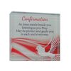 Glass Block Paperweight with Wording - Confirmation