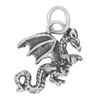 Sterling Silver 3D Dragon with Wings Charm or Pendant