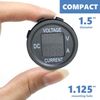 MGI SpeedWare 2-in-1 Voltmeter/Ammeter 12vDC with LED Digital Display (Red) Red