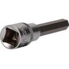 BRILLIANT TOOLS BT022874 1/2 Inch Hex Socket Bit Socket, 100 mm Long, 10 mm [Powered by KS Tools]