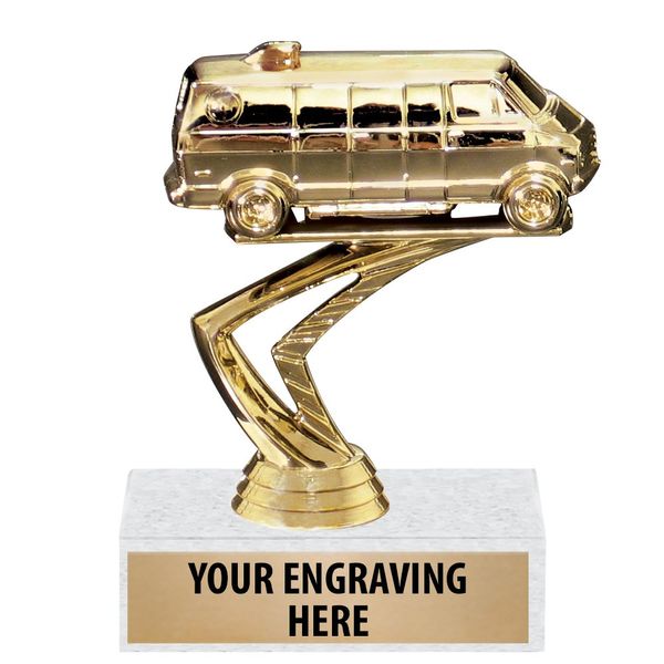 4.75" Custom Van Trophies - Gold Van Trophy Award Prime