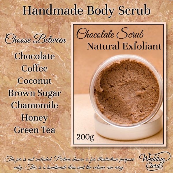 Homemade Organic Coffee Chocolate Green Tea Brown Sugar Coconut Oil Vitamin E Face and Body Scrub