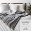 DII Braided Striped Decorative Throw Blanket, 50x60, Navy