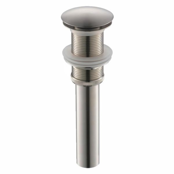 Yodel Faucet Bathroom Vessel Sink Pop Up Drain Stopper Without Overflow - 1 3/4" Drain Opening - Lavatory Vanity Drain,Brushed Nickel