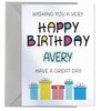Happy Birthday Avery - Birthday Card For Avery