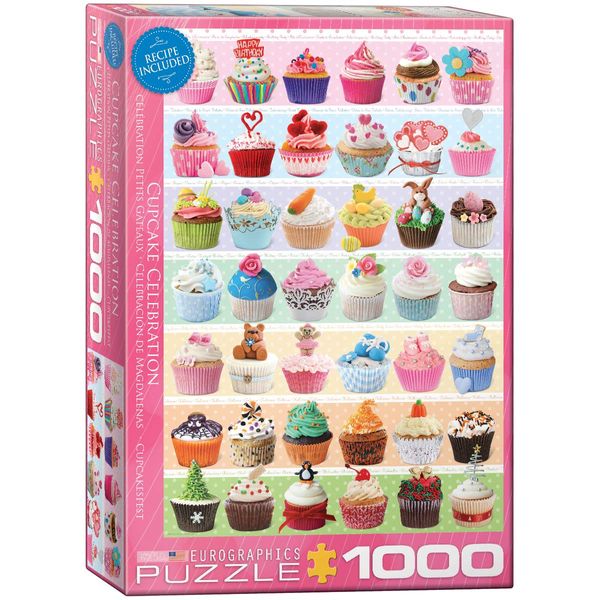 EuroGraphics Cupcake Celebration Puzzle (1000-Piece), Model Number: 6000-0586